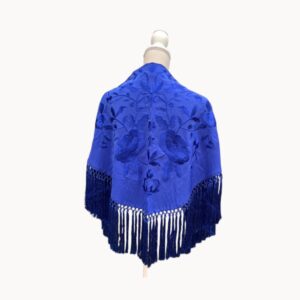 Mantoncillo Azahar Azulina - Azul Eléctrico Bordado a Tono