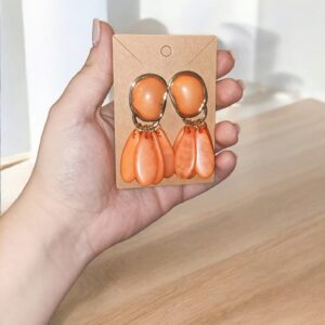 Pendientes Flamenca Multi Pétalos Naranja Coral