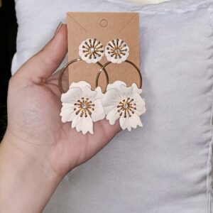 Pendientes Flamenca Aro y Flor Colores