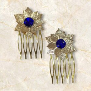 Peinecillo Flor Piedra Azul