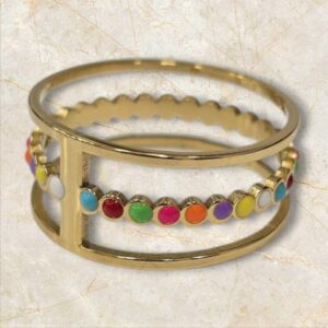 Anillo para Mantoncillo Diseño Colores Dorado