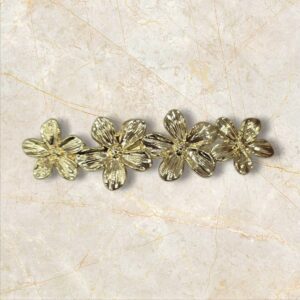 Broche 4 Flores Dorado