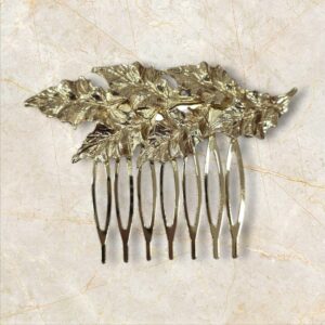 Peinecillo Hojas Textura Dorado