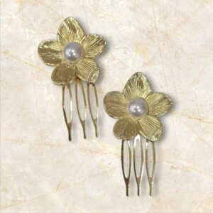 Peinecillo Diseño Flor con Perla