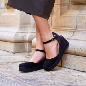 Cuñas de Esparto Tacón Medio Negro