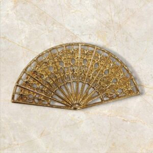 Mini Broche Abanico Dorado