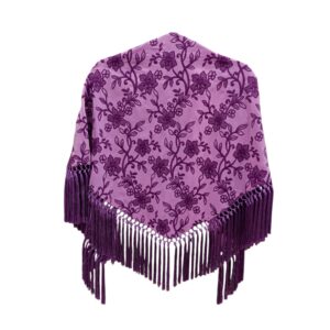 Mantoncillo Sevilla Lila Bordado Malva
