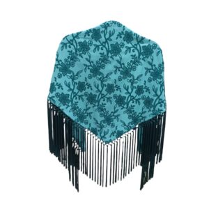 Mantoncillo Sevilla Verde Agua Bordado Verde Botella