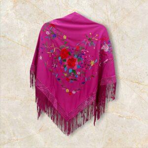 Mantoncillo Buganvilla Bordado Ramillete Colores