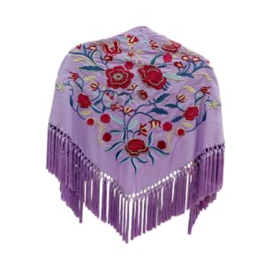 Mantoncillo Granada Lila - Malva Bordado Color